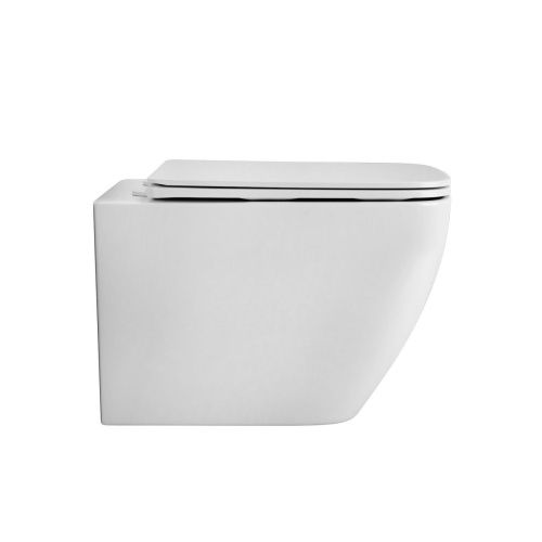 Унитаз подвесной Grossman Thin Rim GR-5603S белый с сиденьем микролифт безободковый каскадный смыв - фото 2