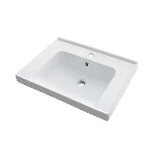 Раковина керамическая Dreja Grace 641600 70х50 подвесная цвет белый 1 отверстие под смеситель - фото 2