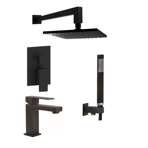 Душевая система Paffoni Elle KITLEQ518NO071 встраиваемая в стену с термостатом