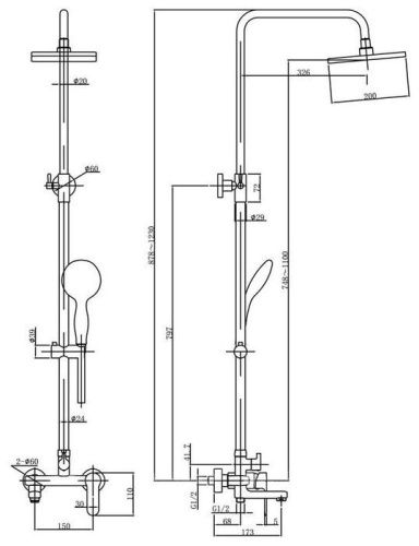 Душевая стойка Aquanet Passion Passion S3 настенная цвет хром - фото 2