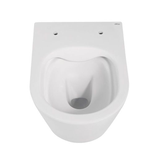 Унитаз подвесной Abber Bequem AC1102MW белый с сиденьем микролифт безободковый каскадный смыв - фото 5