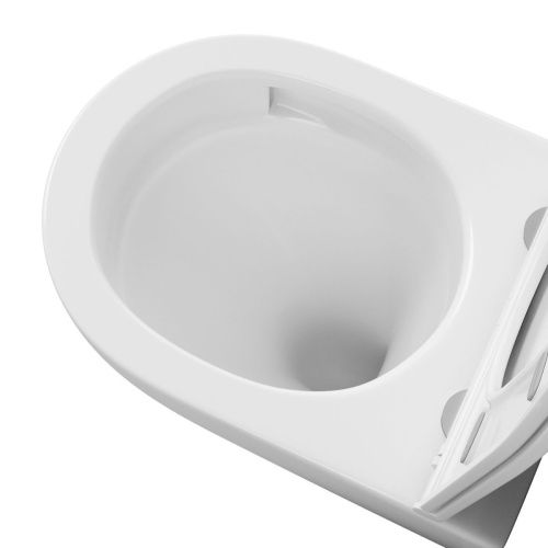 Унитаз подвесной Grossman Торнадо GR-4457SQ белый с сиденьем микролифт безободковый смыв торнадо - фото 4