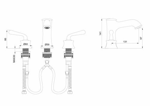 Смеситель Wonzon & Woghand Steam WW-88159008-CR на раковину хром - фото 4