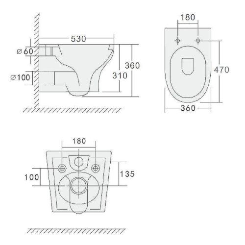 Унитаз подвесной Boheme Fiore 978-SET-2-MW цвет белый с сиденьем микролифт безободковый смыв торнадо - фото 5