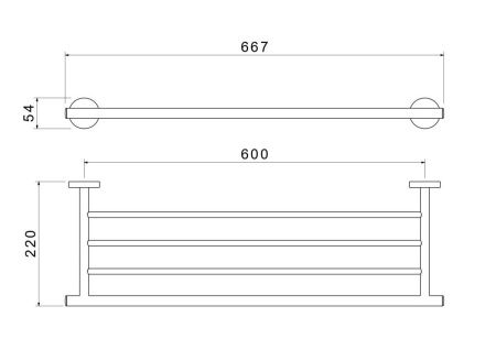 Полка в ванную комнату Aquatek Оберон AQ4222BG