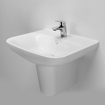 Раковина из сантехнического фарфора Am.Pm Like C804221WH 60х50 подвесная цвет белый 1 отверстие под смеситель