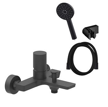 Смеситель для ванны AQG Tube 01TUB417NG настенный черный