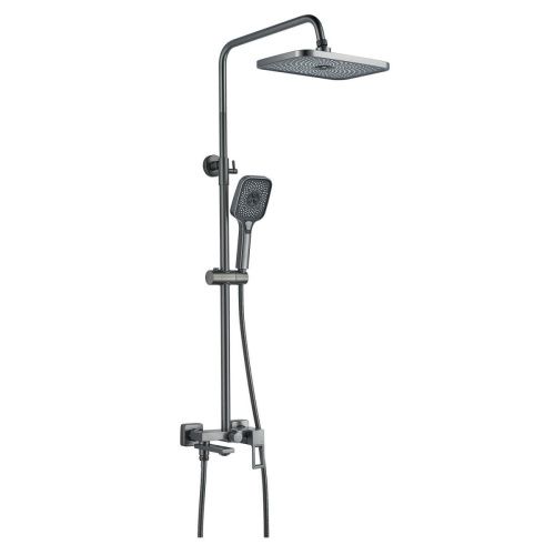 Душевая стойка Raffine F3696T настенная цвет оружейная сталь - фото 2