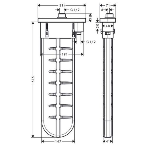 Внешняя часть душа Hansgrohe  28010000 - фото 2