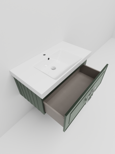 Тумба с раковиной La Fenice CUBO NFNC-01-CUB-G-80-1-80 80х50 подвесная цвет серый - фото 5