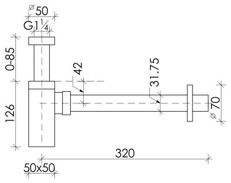 Сифон для раковины Ceramica Nova 70002CH хром