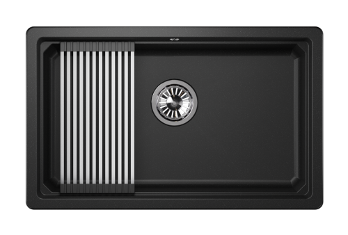 Кухонная мойка Granula Kitchen Space 7303U, ЧЁРНЫЙ 75х45 цвет черный поверхность матовая - фото 2