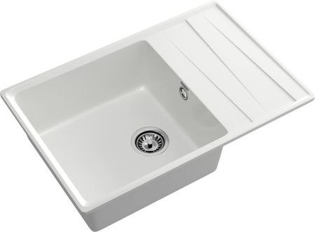 Кухонная мойка Granfest Level LV-760L иней 75х50 цвет белый поверхность матовая
