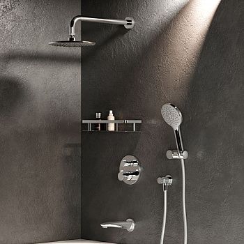 Душевая система Am.Pm X-Joy FT85A3RH10 встраиваемая в стену цвет хром с термостатом