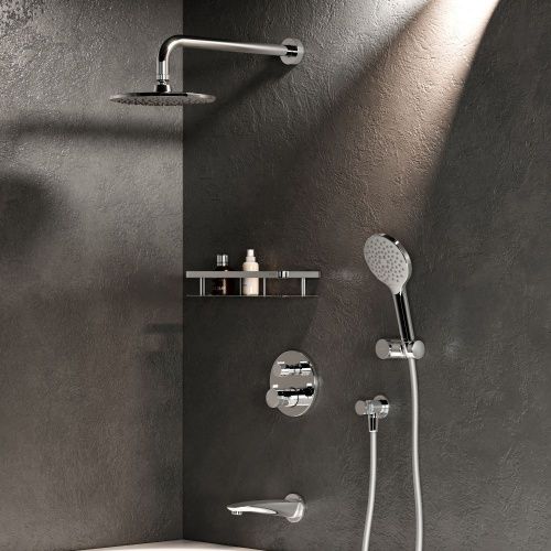 Душевая система Am.Pm X-Joy FT85A3RH10 встраиваемая в стену цвет хром с термостатом