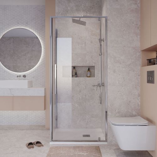 Душевой уголок Niagara Nova NG-66-9A-A90-34 90х90 стекло прозрачное профиль хром без поддона - фото 4