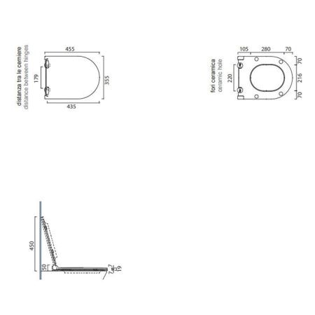 Крышка сиденье для унитаза Catalano Sfera 551210001
