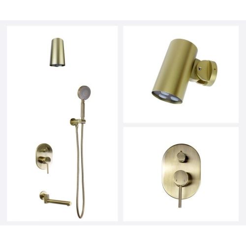 Душевая система Bronze de Luxe 14582-501BR встраиваемая в стену цвет золото - фото 4