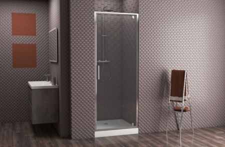 Душевая дверь Bravat Drop BD100.4110A 100х200 стекло прозрачное профиль хром