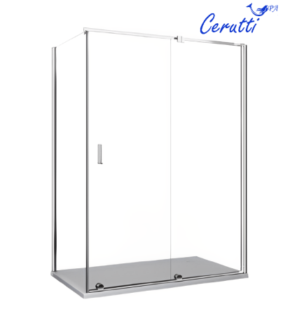 Душевой уголок Cerutti SPA PREMIATA 120-8 120х90 стекло прозрачное профиль хром без поддона