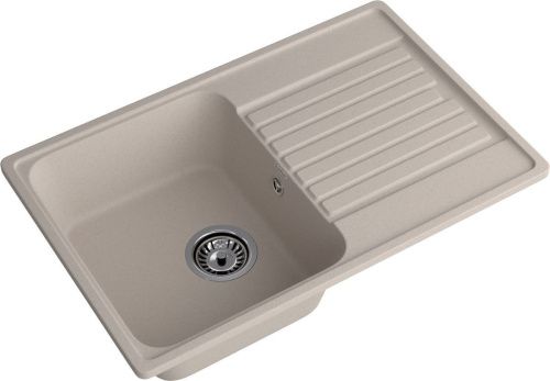 Кухонная мойка Granfest Quarz 78 песочный 75х50 цвет бежевый поверхность матовая - фото 2