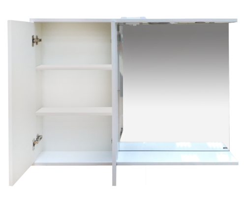 Зеркало-шкаф Misty Куба П-Куб-01120-011Л 120х80 подвесной цвет белый - фото 3