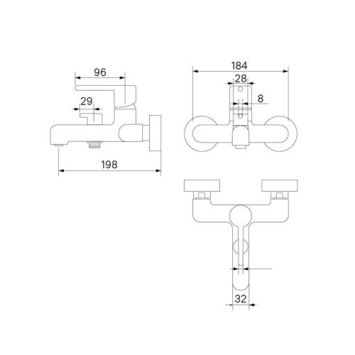 Смеситель для ванны и душа IDDIS Aiger AIGSB00i02WA настенный хром - фото 4