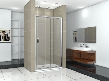 Душевая перегородка Good Door INFINITY ИН00032 140х185 стекло матовое профиль хром