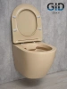 Унитаз подвесной Gid Convexo 62210Y бежевый с сиденьем микролифт безободковый смыв торнадо