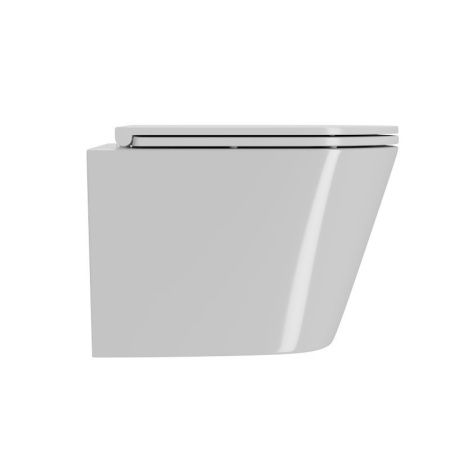 Унитаз подвесной Sintesi SIN-TS-SLR-182 белый безободковый с сиденьем микролифт душевой смыв