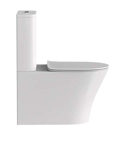 Чаша унитаза напольная Arrow AB2232H цвет белый без бачка с сиденьем микролифт безободковая каскадный смыв - фото 2