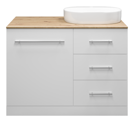 Тумба под раковину Misty Респект Э-Рес01120-13ЯП 120х60 напольная цвет белый