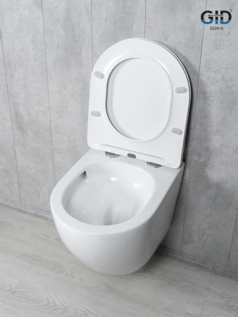 Унитаз подвесной Gid Tornado 62258Y белый с сиденьем микролифт безободковый смыв торнадо