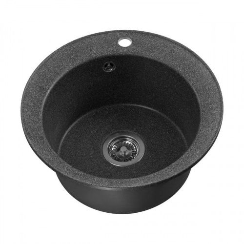 Кухонная мойка Aquaton Шелли 1A734732SS210 50х50 цвет черный - фото 3