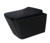 Унитаз подвесной Gid Cuadrado 62225Y черный с сиденьем микролифт безободковый