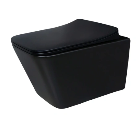 Унитаз подвесной Gid Cuadrado 62225Y черный с сиденьем микролифт безободковый
