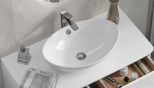 Раковина из сантехнического фаянса Velvex 7027A 60х40 накладная цвет белый без отверстий под смеситель - фото 5