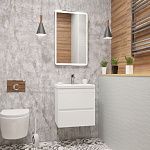 Тумба под раковину Art&Max TECHNO Family-500-2C-SO-BL 50х40 подвесная цвет белый