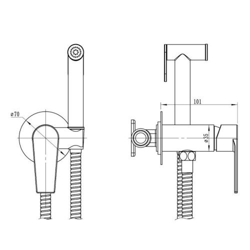 Гигиенический душ со смесителем Esko BTSMHB хром - фото 3