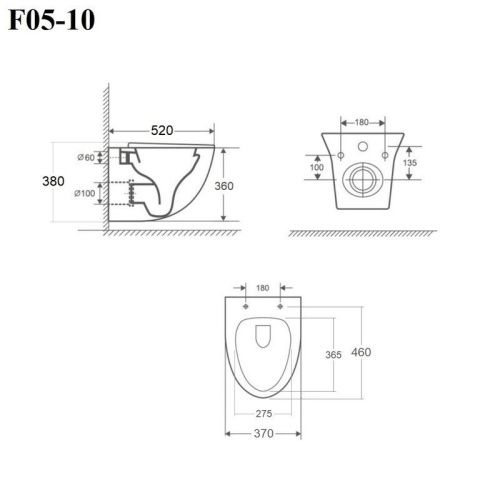 Унитаз подвесной Bond Oval F05-10 белый с сиденьем микролифт безободковый душевой смыв - фото 5