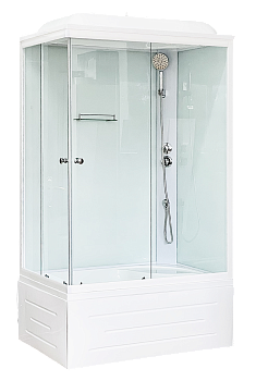 Душевая кабина Royal Bath ВР RB8100BP5-WT-R 100х80 прямоугольная с крышей ориентация правая