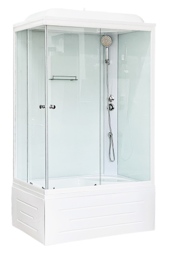 Душевая кабина Royal Bath ВР RB8100BP5-WT-R 100х80 прямоугольная с крышей ориентация правая