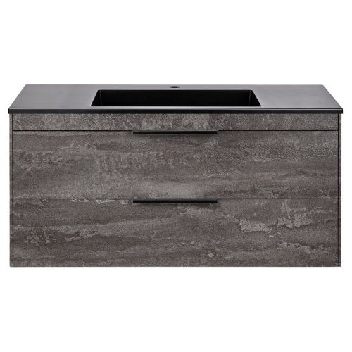 Тумба под раковину Vincea Chiara 2D VMC-2C2100GS 100х50 подвесная цвет серый - фото 5