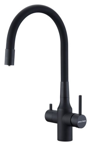 Смеситель для кухни Paulmark SALIX Sa213419-AN на мойку черный