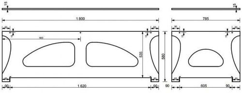 Экран фронтальный для ванны Эстет Дельта ФР-00014658 - фото 2