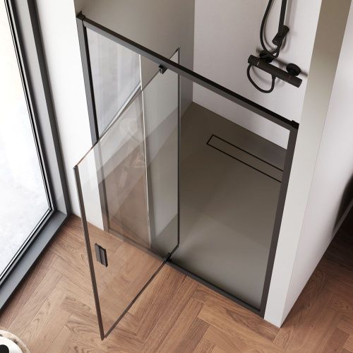 Душевая дверь Am.Pm Gem W90G-100-1P-BT 100х195 стекло прозрачное профиль черный - фото 4