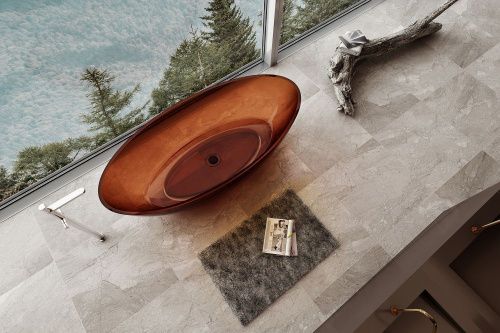 Ванна из полиэфирной смолы Abber Kristall AT9702Opal 180х85 отдельностоящая овальная - фото 3