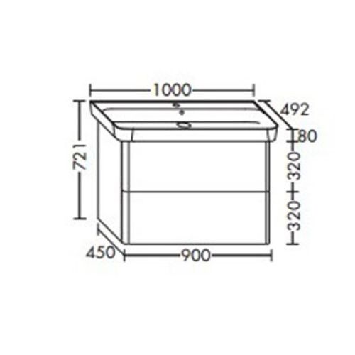 Тумба с раковиной Burgbad Iveo SFEN100F2834G0161C0001*1 100х50 подвесная цвет коричневый - фото 2