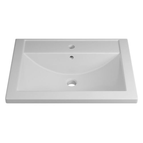 Раковина из искусственного камня Uperwood Foster 291020340 60х40 полувстраиваемая цвет белый - фото 5