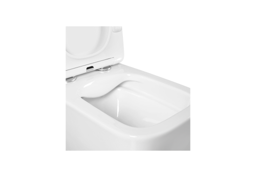 Унитаз подвесной Aquatek ЛИБРА NEW AQ1148N-00 белый с сиденьем микролифт безободковый каскадный смыв - фото 4